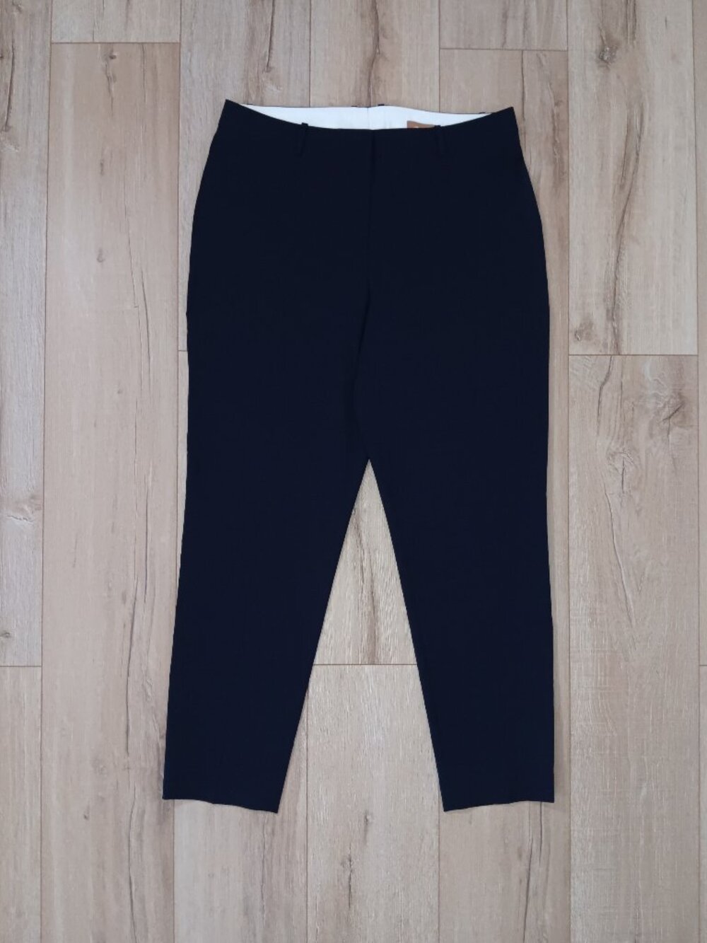 BOSS Womens US 10 Navy Blue 100% Virgin Wool Tailored Stretch Dress Pants